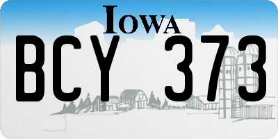 IA license plate BCY373