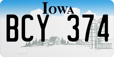 IA license plate BCY374