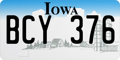 IA license plate BCY376