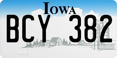 IA license plate BCY382