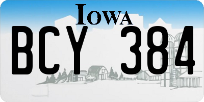 IA license plate BCY384