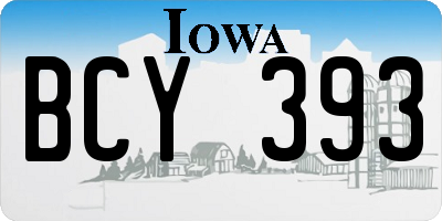 IA license plate BCY393