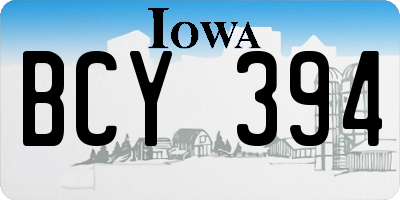 IA license plate BCY394