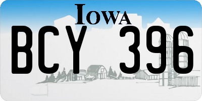 IA license plate BCY396