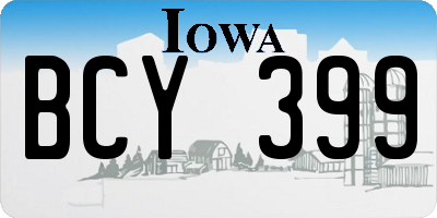 IA license plate BCY399