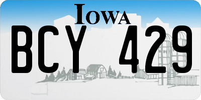 IA license plate BCY429
