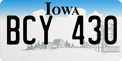 IA license plate BCY430