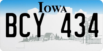 IA license plate BCY434