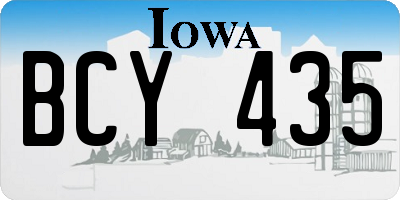 IA license plate BCY435