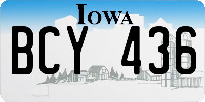 IA license plate BCY436