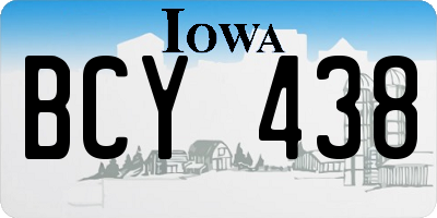IA license plate BCY438