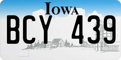 IA license plate BCY439