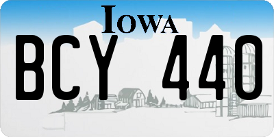 IA license plate BCY440