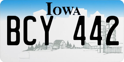 IA license plate BCY442