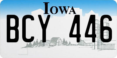 IA license plate BCY446