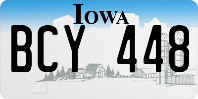 IA license plate BCY448