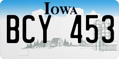 IA license plate BCY453