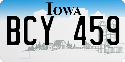 IA license plate BCY459