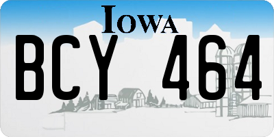 IA license plate BCY464