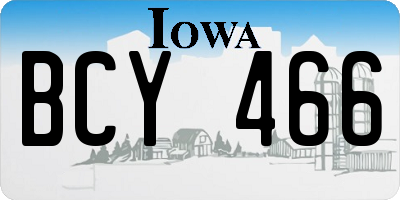 IA license plate BCY466