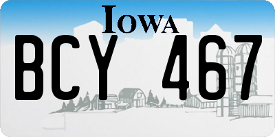 IA license plate BCY467