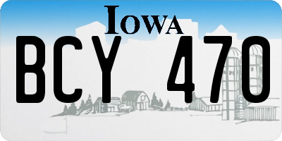 IA license plate BCY470