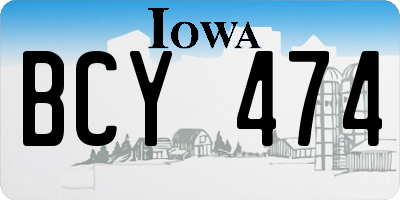 IA license plate BCY474
