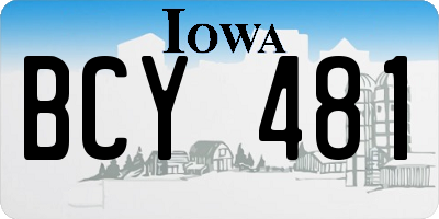 IA license plate BCY481