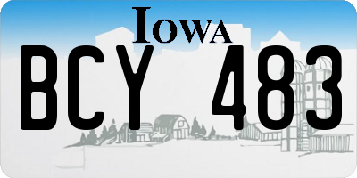 IA license plate BCY483