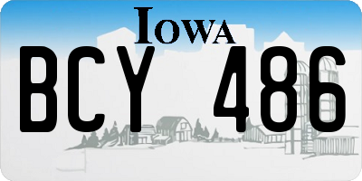 IA license plate BCY486