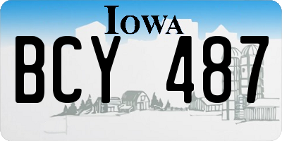 IA license plate BCY487