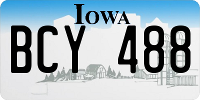 IA license plate BCY488