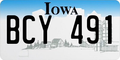 IA license plate BCY491