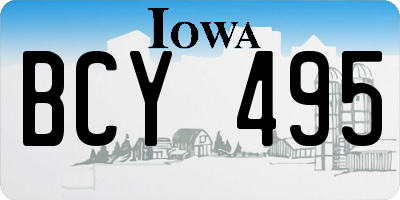 IA license plate BCY495