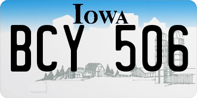 IA license plate BCY506