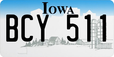IA license plate BCY511