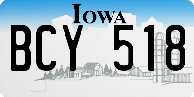 IA license plate BCY518