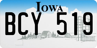 IA license plate BCY519