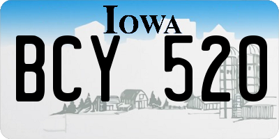 IA license plate BCY520