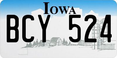 IA license plate BCY524