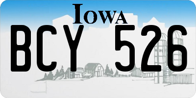 IA license plate BCY526