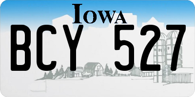 IA license plate BCY527