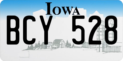 IA license plate BCY528