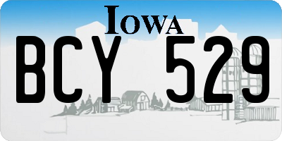 IA license plate BCY529