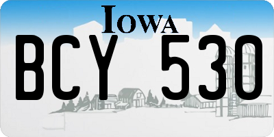 IA license plate BCY530