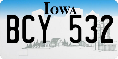 IA license plate BCY532
