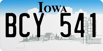IA license plate BCY541