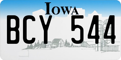 IA license plate BCY544