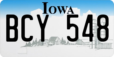 IA license plate BCY548