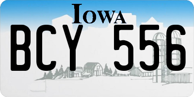 IA license plate BCY556